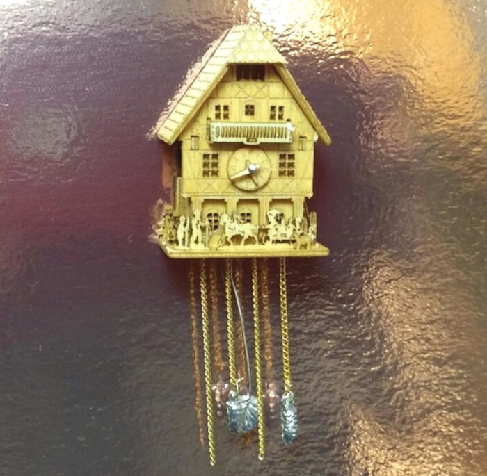 Bastelset Holz Kuckuckuhr Fachwerk M 1 : 12