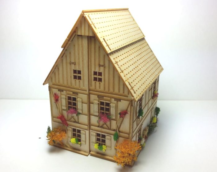 Bastelset Pocket Puppenhaus mit Tapete M 1 : 144