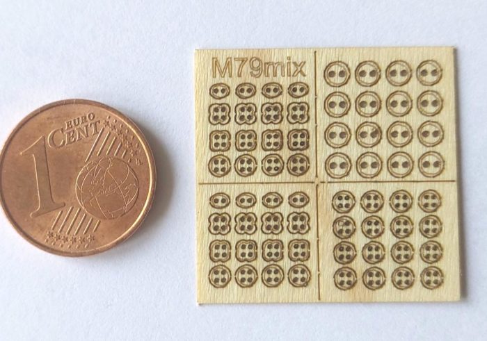 Zubehör Holz Miniaturen Knöpfe