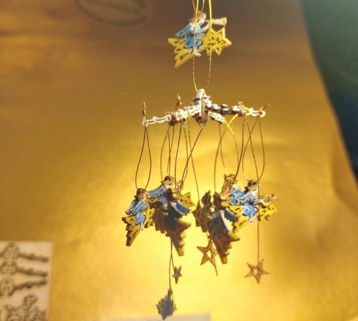 Konvolut 7 Bastelset Miniatur Engel Wolke Pyramiden Leuchter Kerzenhalter M 1 : 12 – Bild 6