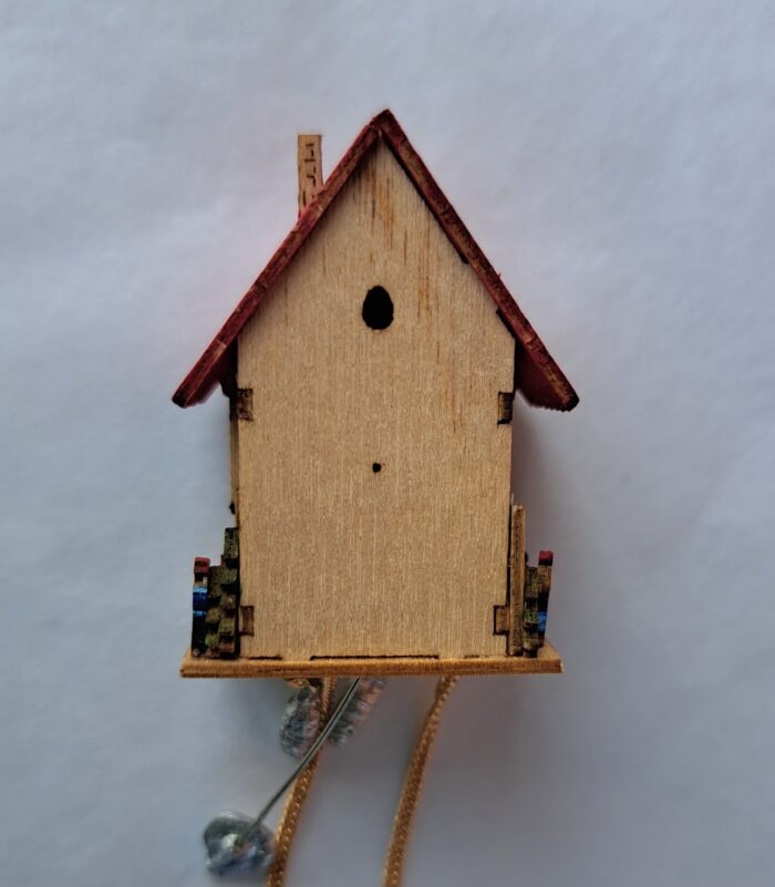 Miniatur Handbemalt Kuckuckuhr Fachwerk – Bild 4