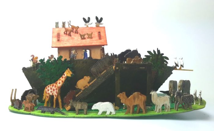 Bastelset Holzminiatur Arche Noah mit 100 Figuren 7 cm – Bild 2