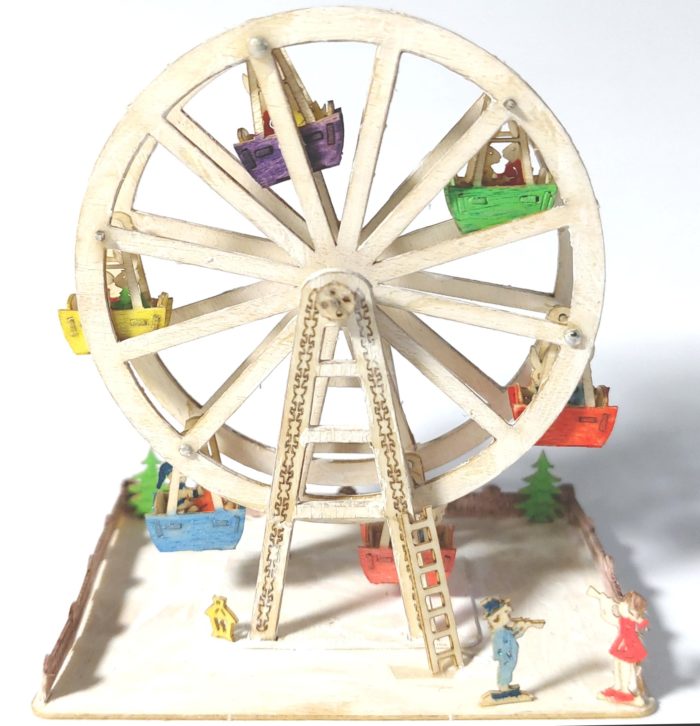 Bastelset Holz Riesenrad Miniatur 5,5 cm