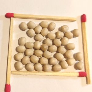 10 Miniatur Osterei Holz Ei 4 x 5 mm