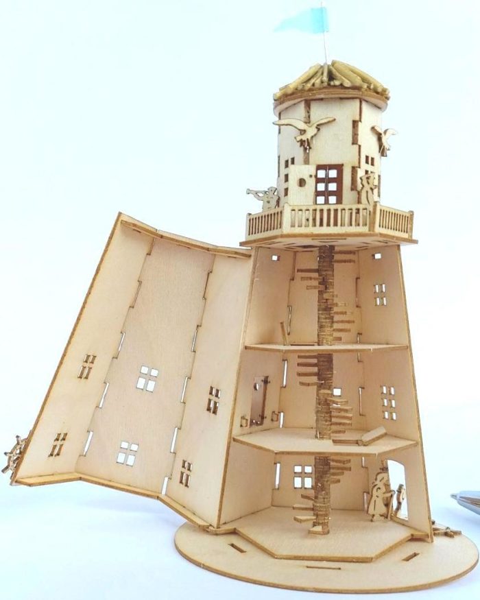 NEU Leuchtturm  Bastelset 1/144  aufklappbar  Wendeltreppe 33 Stufen Einführung 