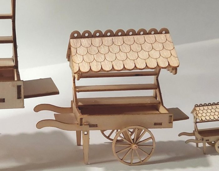 Marktkarren Holz Variabel nutzbar Bastelset M 1 : 24