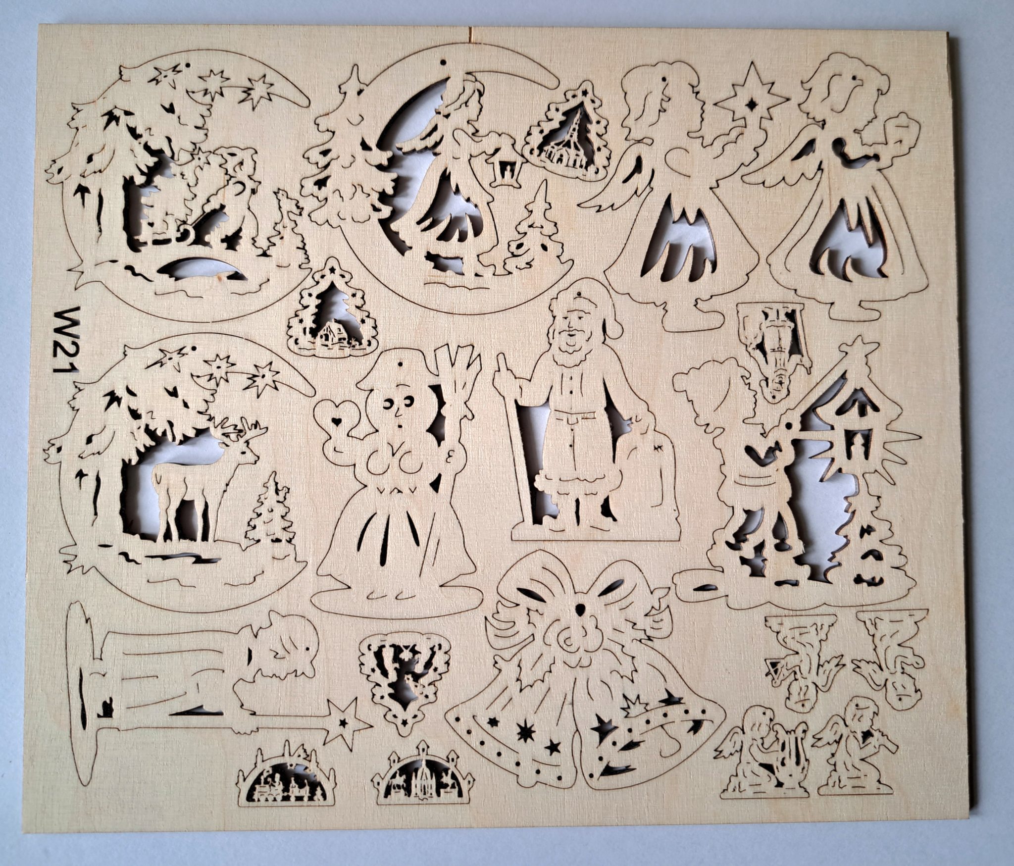 100 Weihnachtsanhänger Aus Holz - DIY Baumschmuck Zum Bemalen