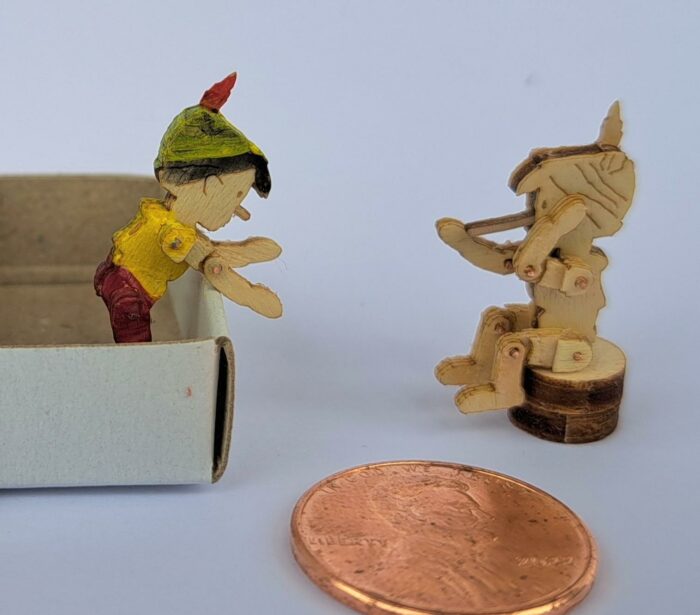 Miniatur Pino Gelenkpuppe M 1 : 48 Holz – Bild 2
