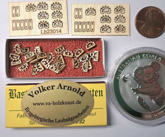 Bastelset 6 mm 14 Mini Schwibbogen Oktober SALE Holz M 1 : 48 – Bild 2