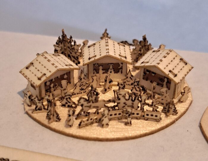 Bastelset Miniatur Markt für Walnuss M 1 : 450 – Bild 2