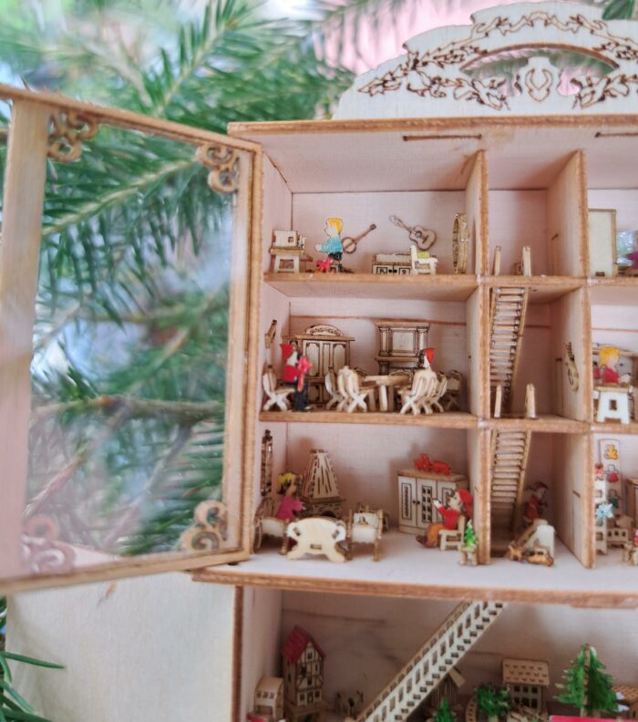 Puppenhausschrank montiert Babyhouse mit Dekoration Holz M 1 : 24 – Bild 3