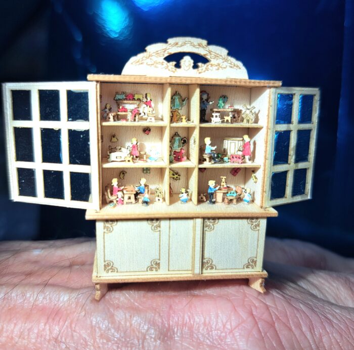 Bastelset Puppenhausschrank M 1 : 48 Möbel Dekoration Holz