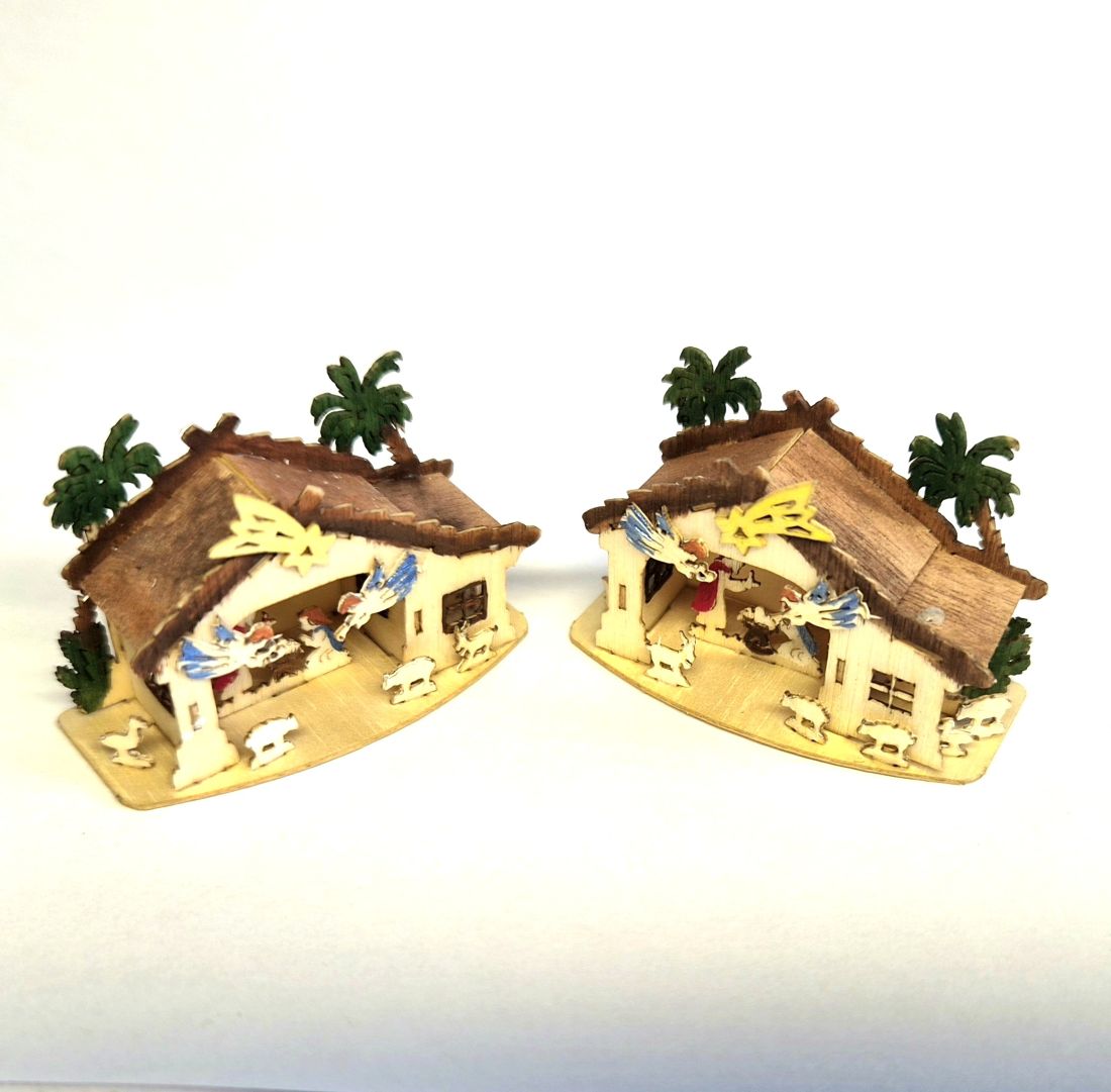 Krippe Heilige Familie Holz Miniatur M 1 : 144 – Bild 2