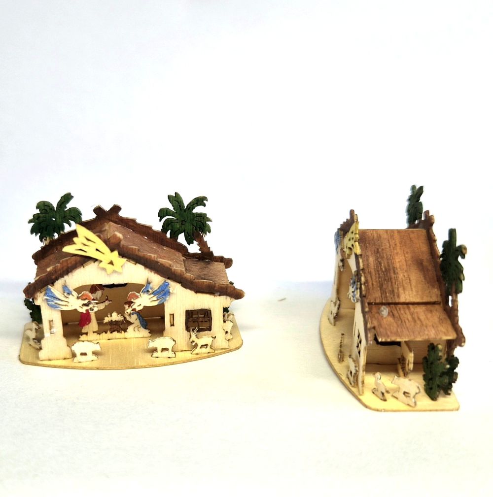 Krippe Heilige Familie Holz Miniatur M 1 : 144 – Bild 3