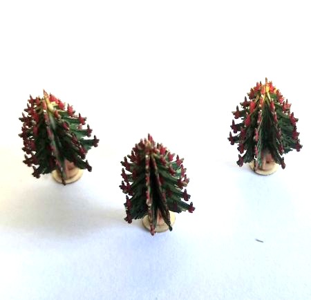 Weihnachtsbaum achtarmig mit Kerzen handbemalt – Bild 3