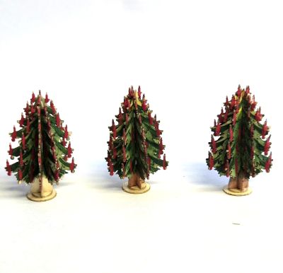 Weihnachtsbaum achtarmig mit Kerzen handbemalt – Bild 2