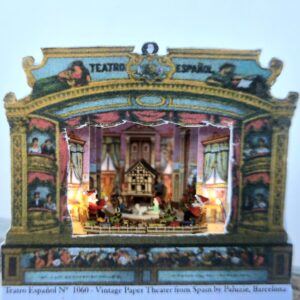 Theater montiert Spielzimmer Bastelset Holz handbemalt  M 1 : 144