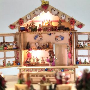 Montiert aufklappbar Weihnachtsstand beleuchtet handbemalt M 1 : 144