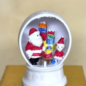 Kuppel 3D Druck Santa Claus bemalt H 3 cm